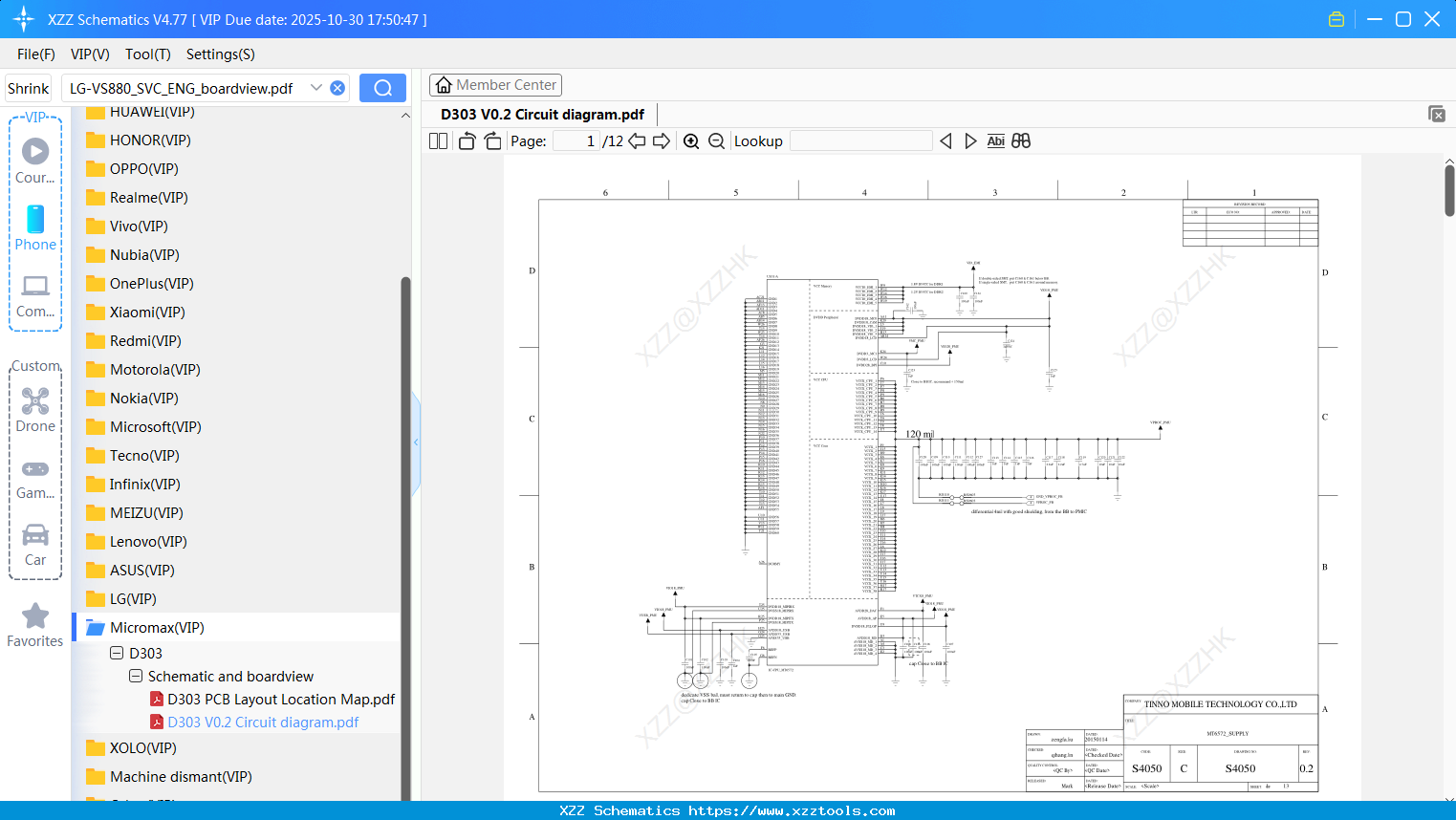 Micromax D303 V0.2 Circuit Diagram